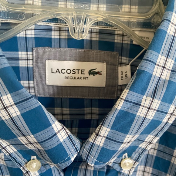Lacoste Men’s Shirt 42L Regular Fit NWT
Blue and White - Picture 3 of 6